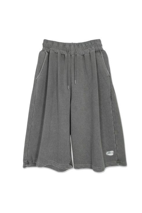 Mayte × Cycle ECHO STAR WASHED HALF PANTS -GRAY-
